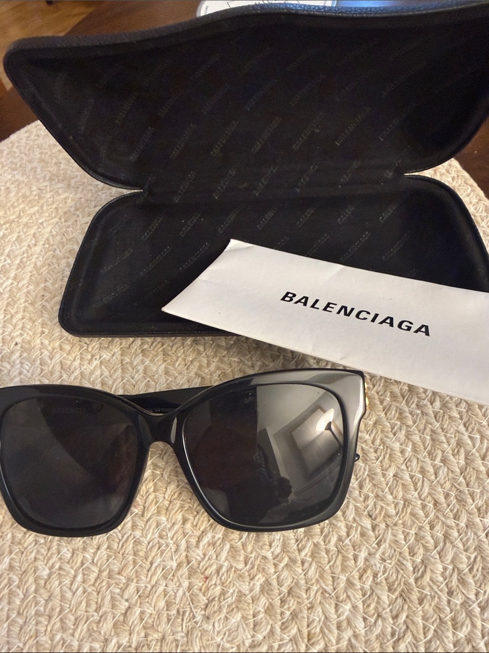 Balenciaga Black Oversized Sunglasses